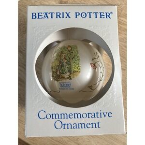 BEATRIX POTTER Schmid Keepsake 1993 PETER RABBIT Glass Ball CHRISTMAS ORNAMENT